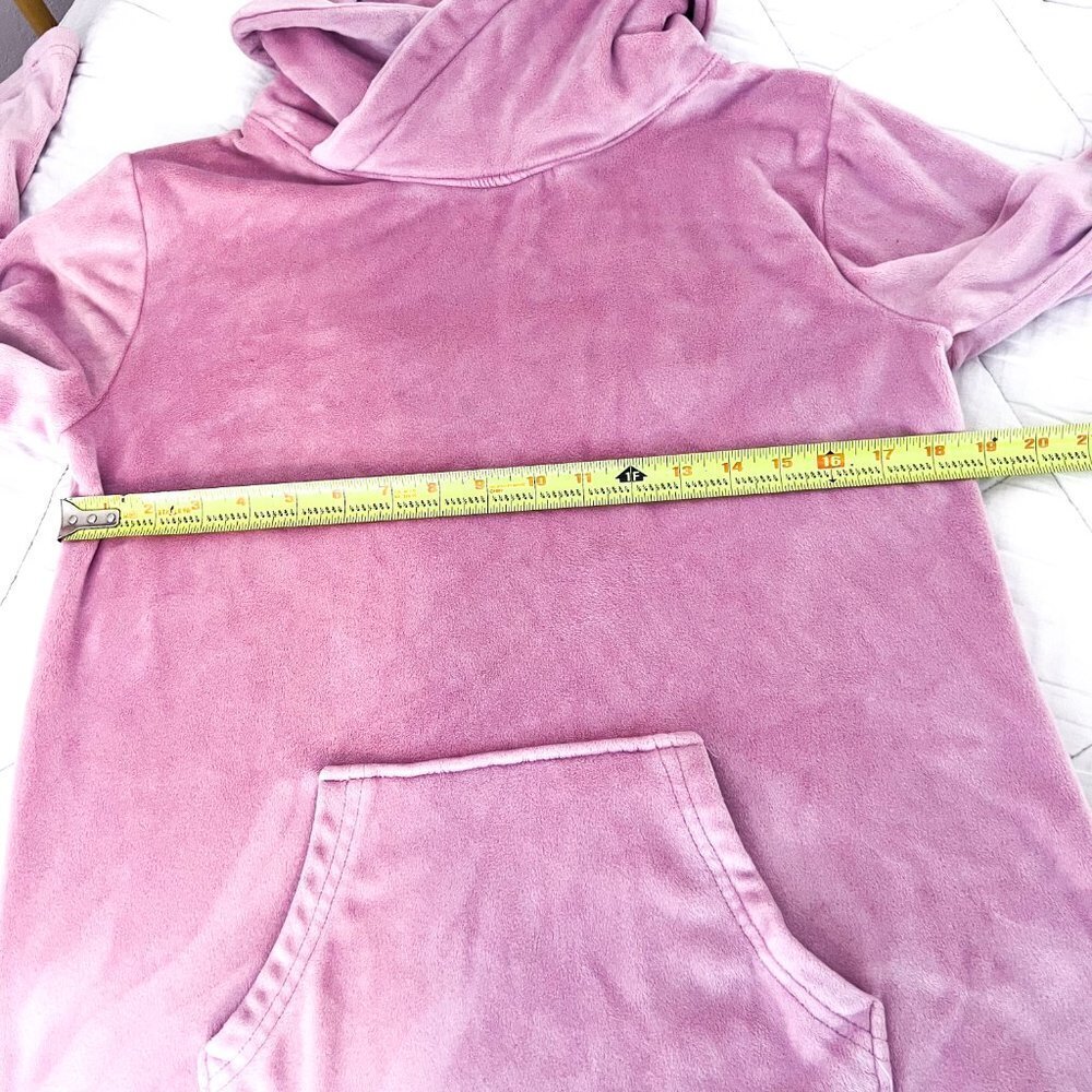 Softies Velour Pullover Cowl neck with Pockets Blush Pink Small - Picture 7 of 9